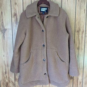 Land's End camel sherpa winter coat